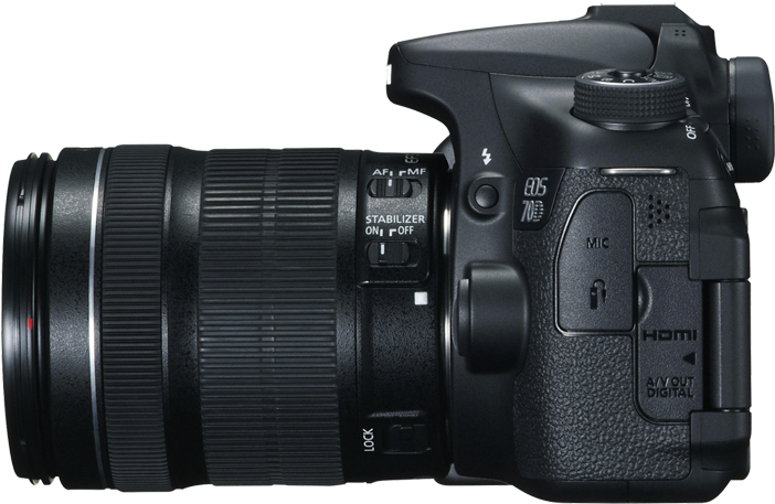 Professional D S L R Camera Side View PNG