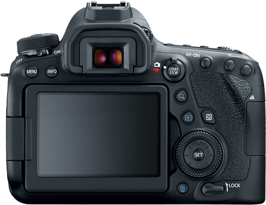 Professional Digital Camera Back View PNG