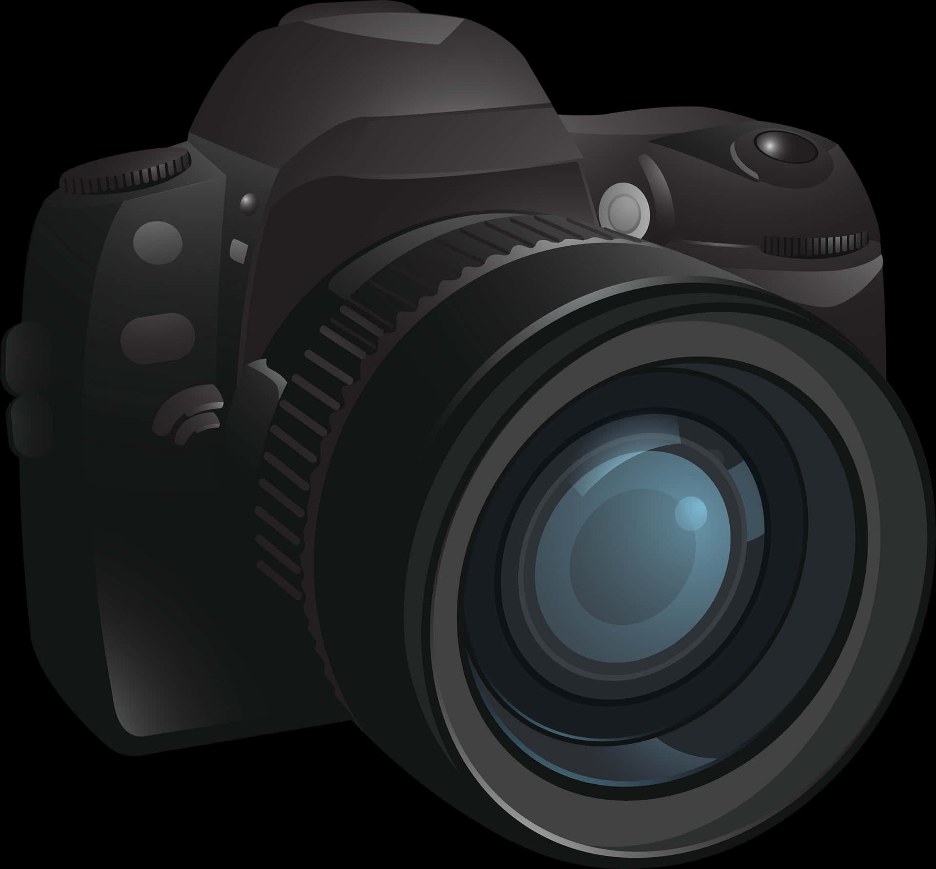 Professional Digital Camera Illustration PNG