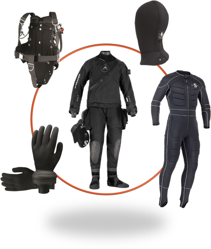 Professional Diving Equipment Set PNG