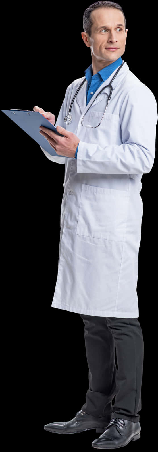 Professional Doctor Holding Clipboard PNG