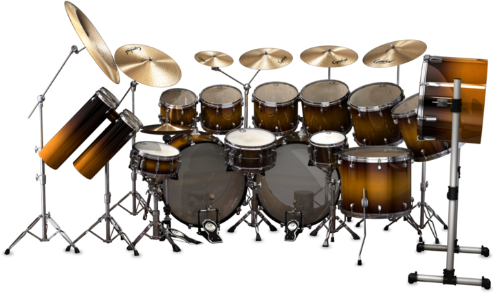 Professional Drum Set Setup PNG