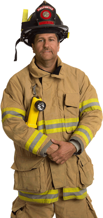 Professional Firefighter Portrait PNG