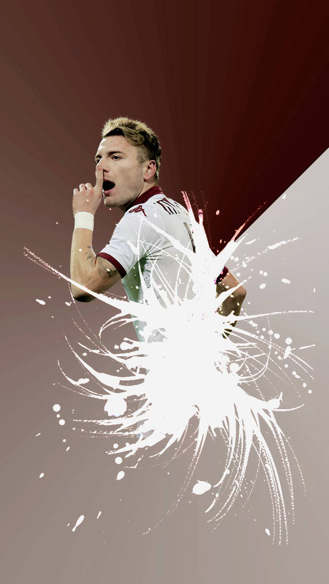 Professional Footballer Ciro Immobile In Action Wallpaper