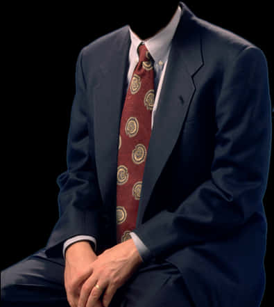 Professional Formal Attire Man Seated PNG