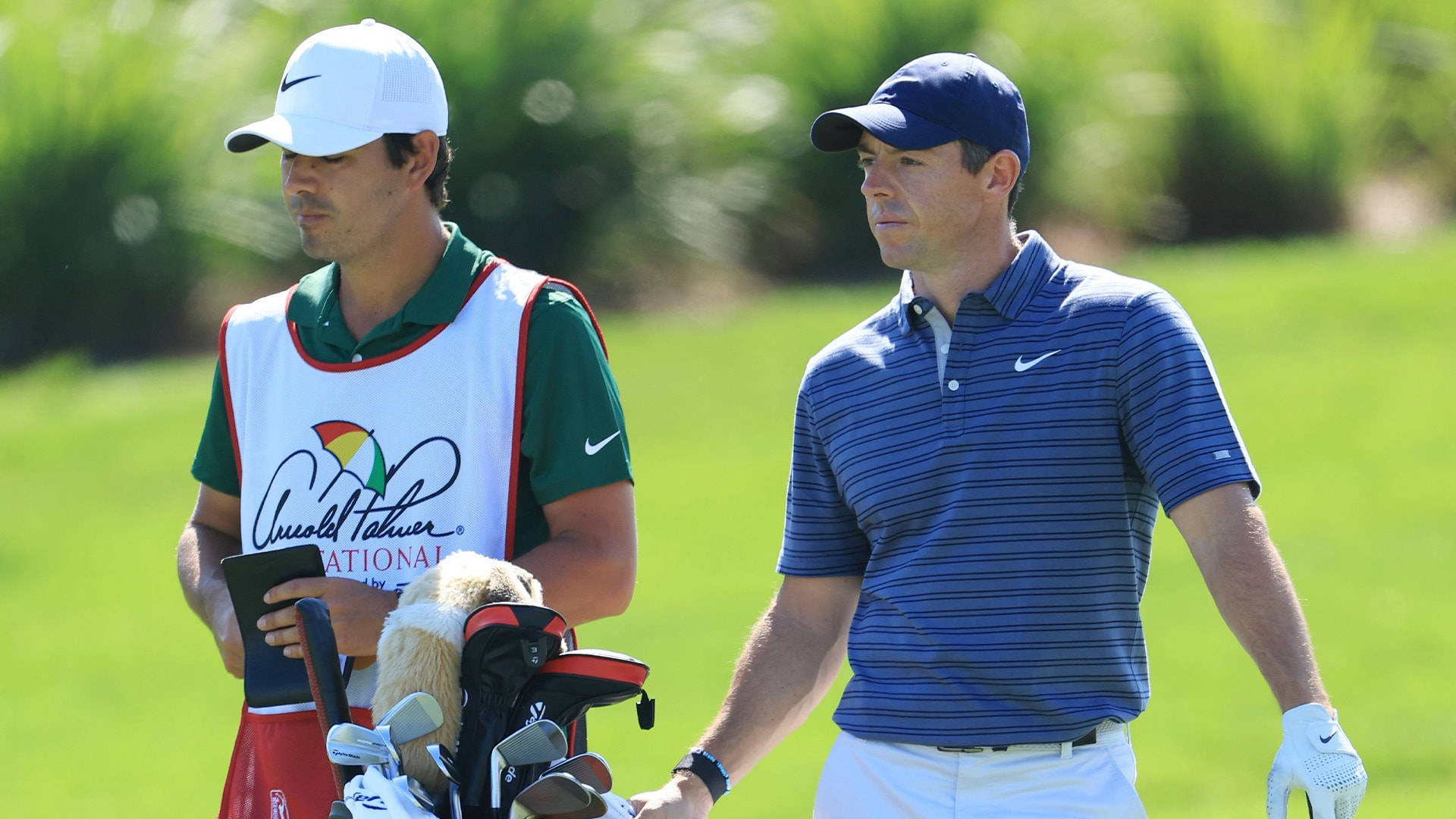 Professional Golfers Brad Faxon And Rory Mcilroy Wallpaper
