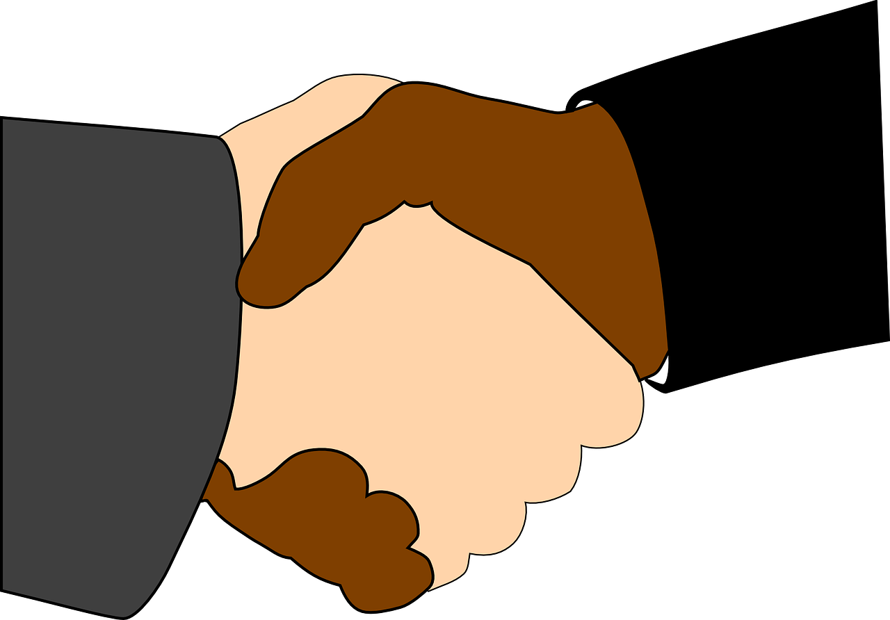 Professional Handshake Illustration PNG