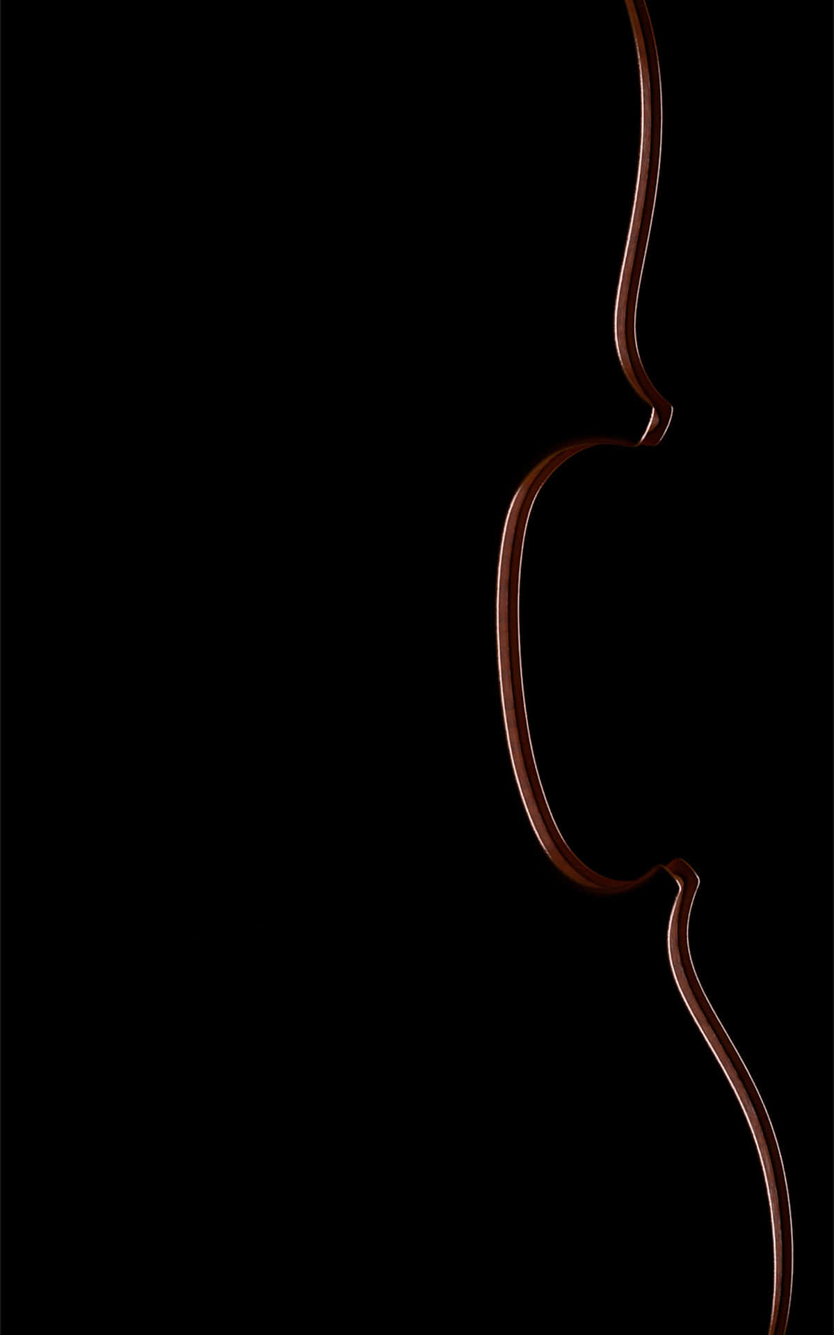 A Violin Is Silhouetted Against A Black Background Wallpaper