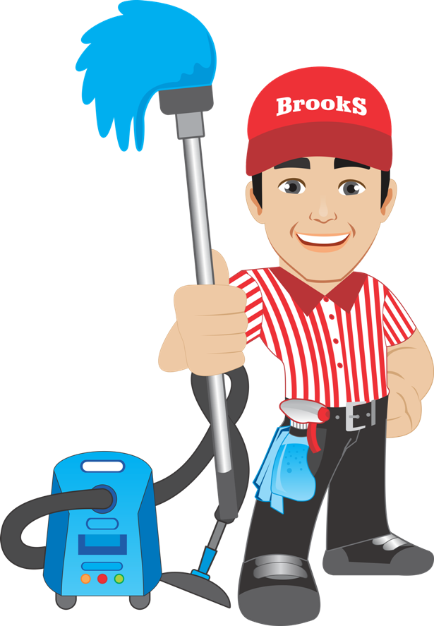 Professional Janitor Cartoon Character PNG
