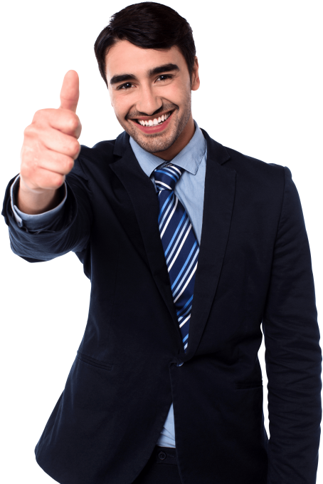 Professional Man Giving Thumbs Up PNG