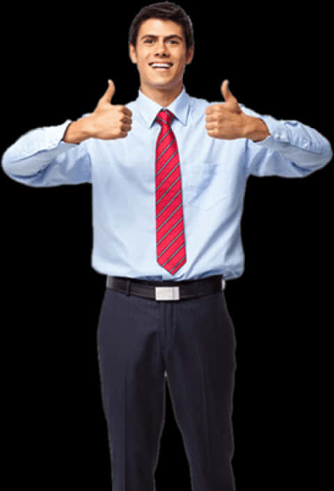 Professional Man Giving Thumbs Up Wallpaper