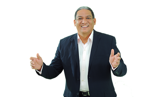 Professional Man Welcoming Gesture PNG