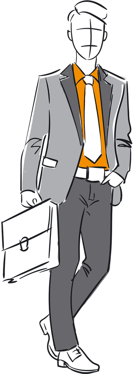 Professional Manin Suitwith Briefcase PNG