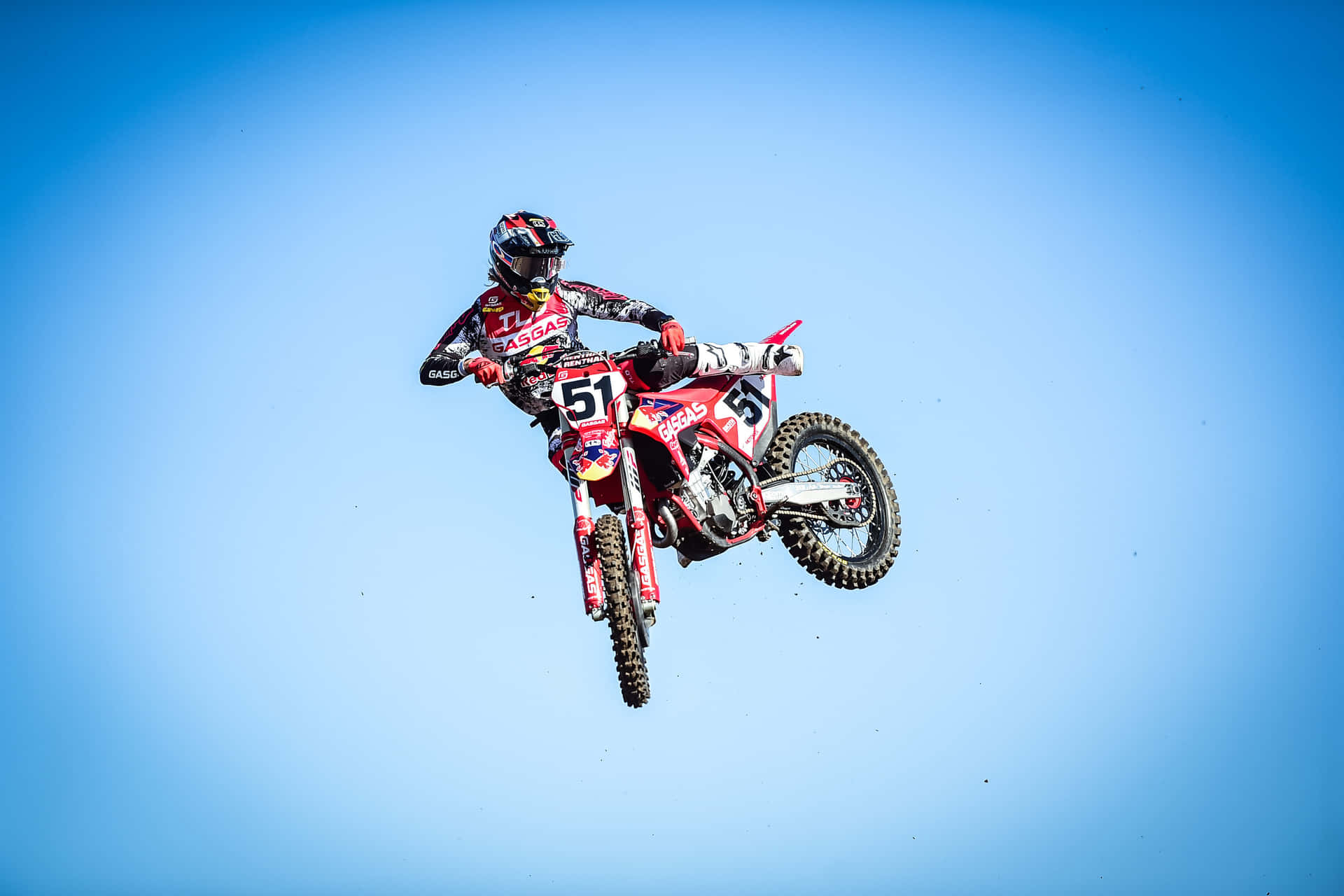 Professional Motocross Racer On A Gas Gas Motorcycle Wallpaper