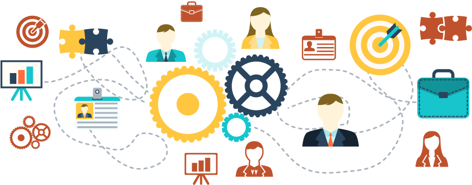 Professional Network Teamwork Concept PNG