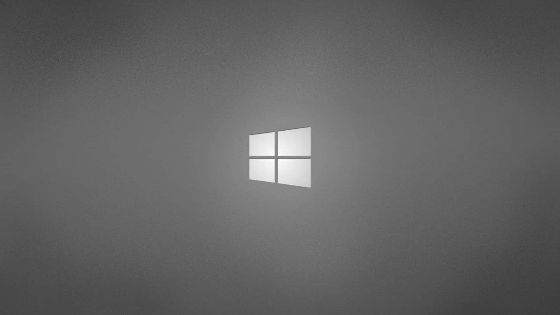 Windows10-logotypen I Ett Mörkt Rum.