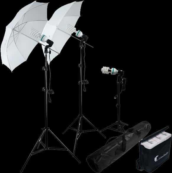 Professional Photography Lighting Equipment Setup PNG