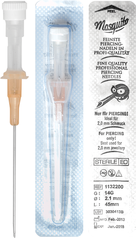 Professional Piercing Needle Packaging PNG