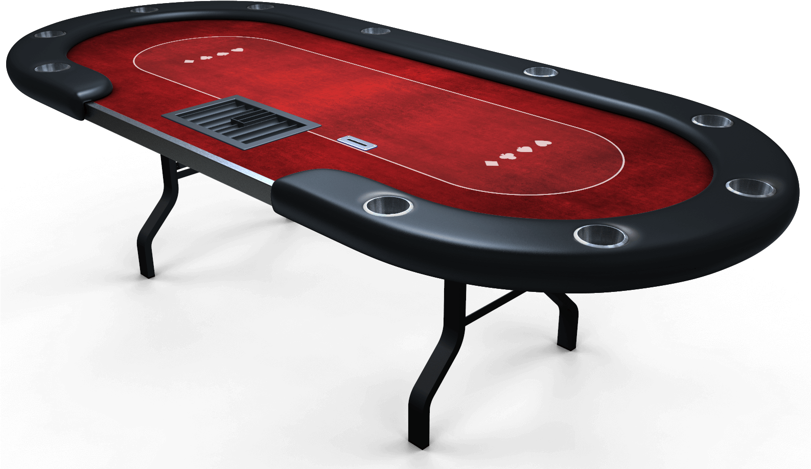 Professional Poker Table Setup PNG