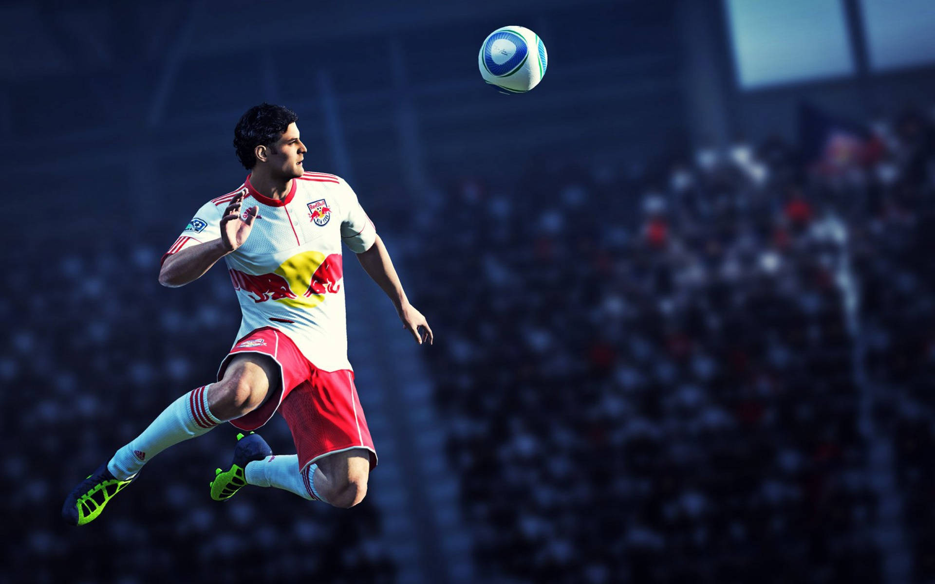 Professional Soccer Players Competing in a Thrilling Match Wallpaper