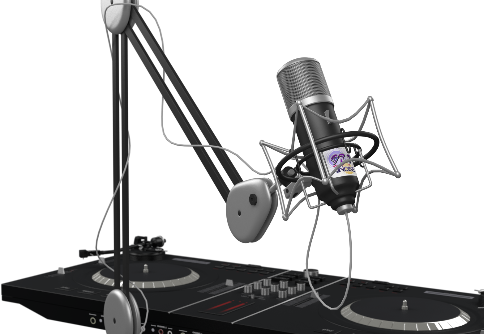 Professional Studio Microphone Setup PNG