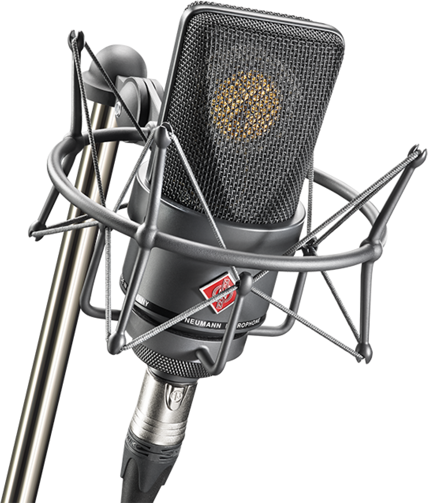 Professional Studio Microphoneon Stand PNG