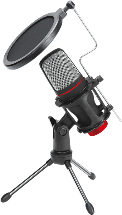 Professional Studio Microphonewith Pop Filter PNG