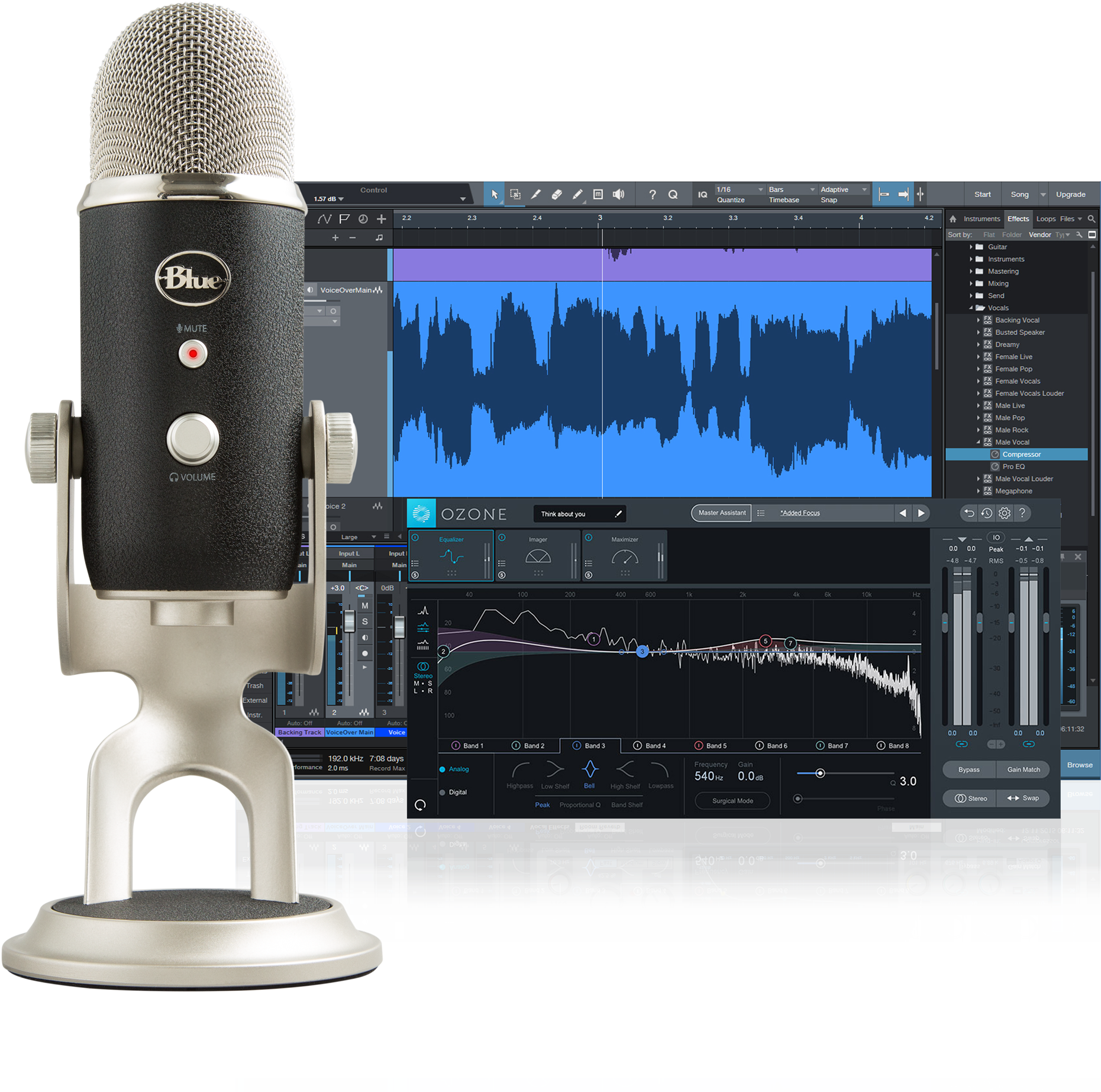 Professional Studio Microphonewith Recording Software PNG