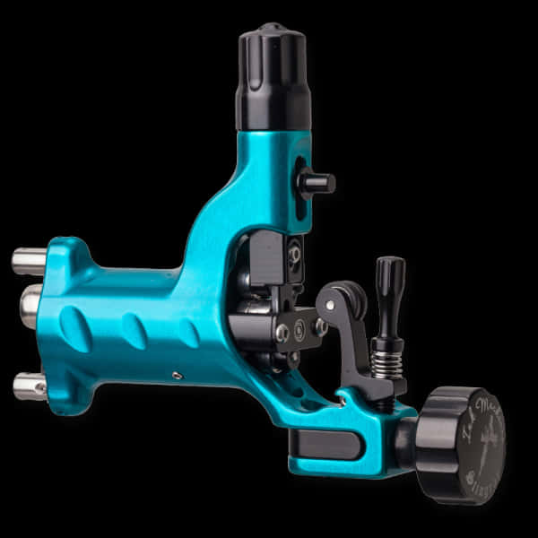 Professional Tattoo Machine Teal Color PNG