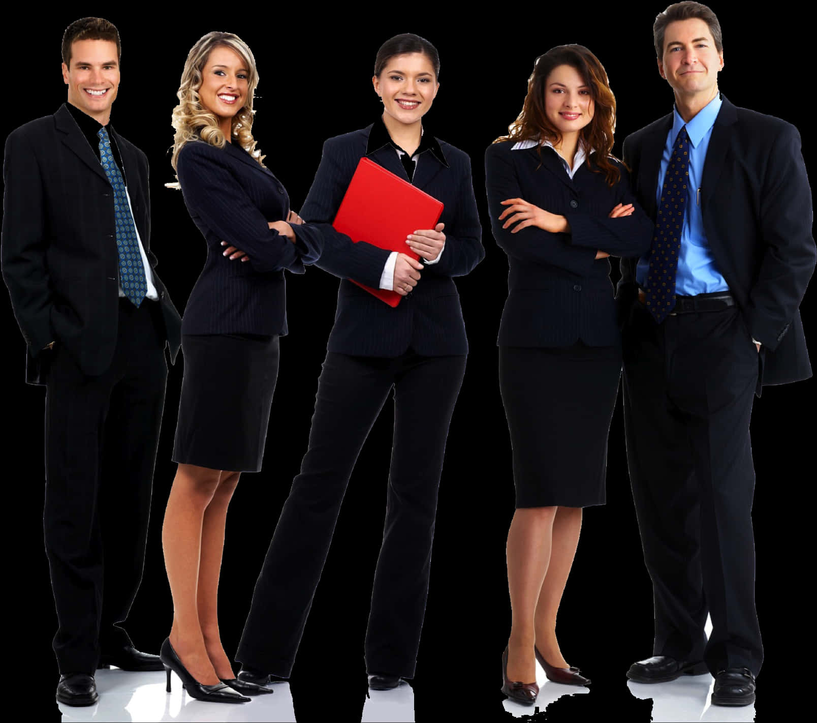 Professional Teamin Business Attire PNG