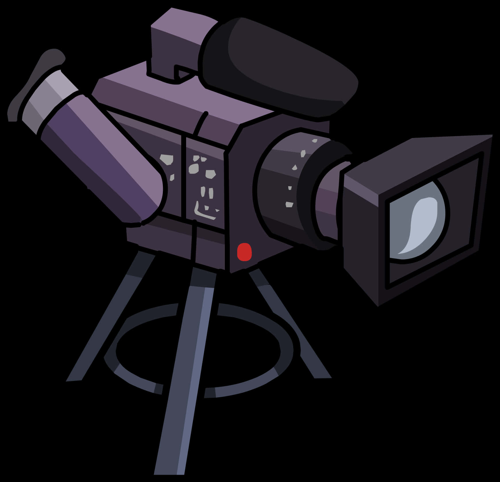 Professional Video Camera Illustration PNG