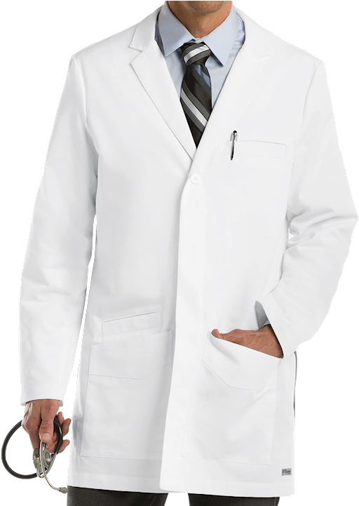 Professional White Lab Coat PNG