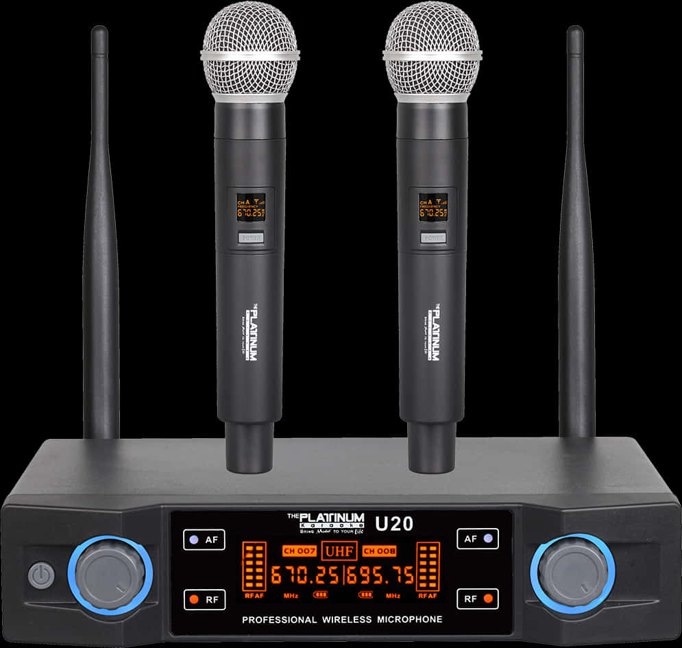 Professional Wireless Microphone System PNG