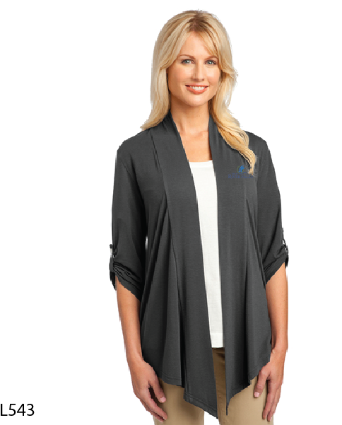 Professional Woman Cardigan Portrait PNG