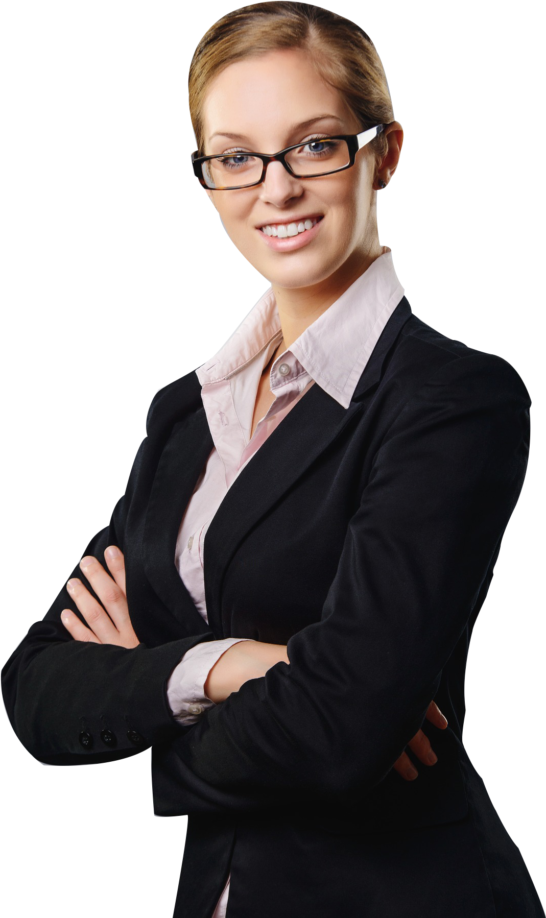 Professional Woman Confident Pose PNG