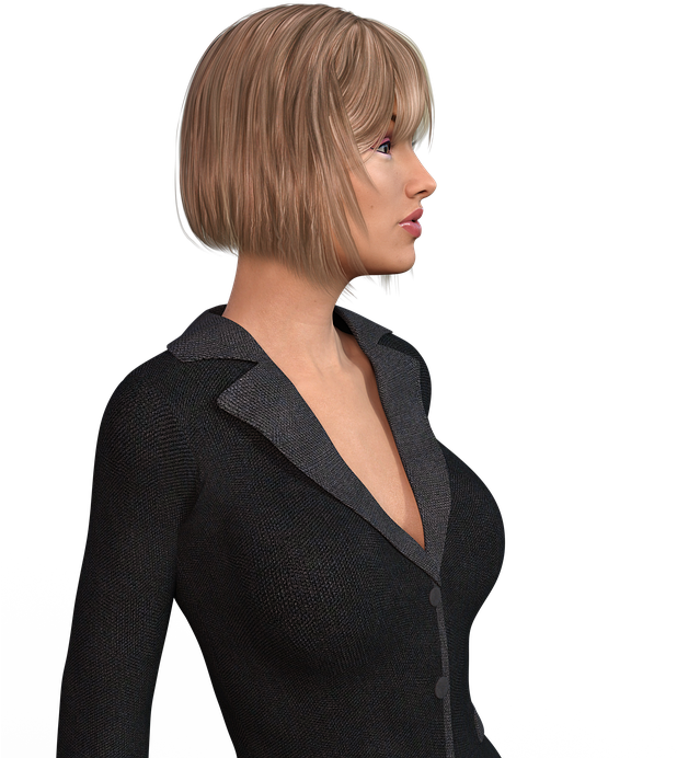 Professional Woman Profile View PNG