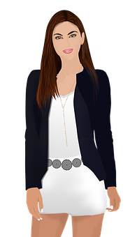 Professional Woman Vector Illustration PNG