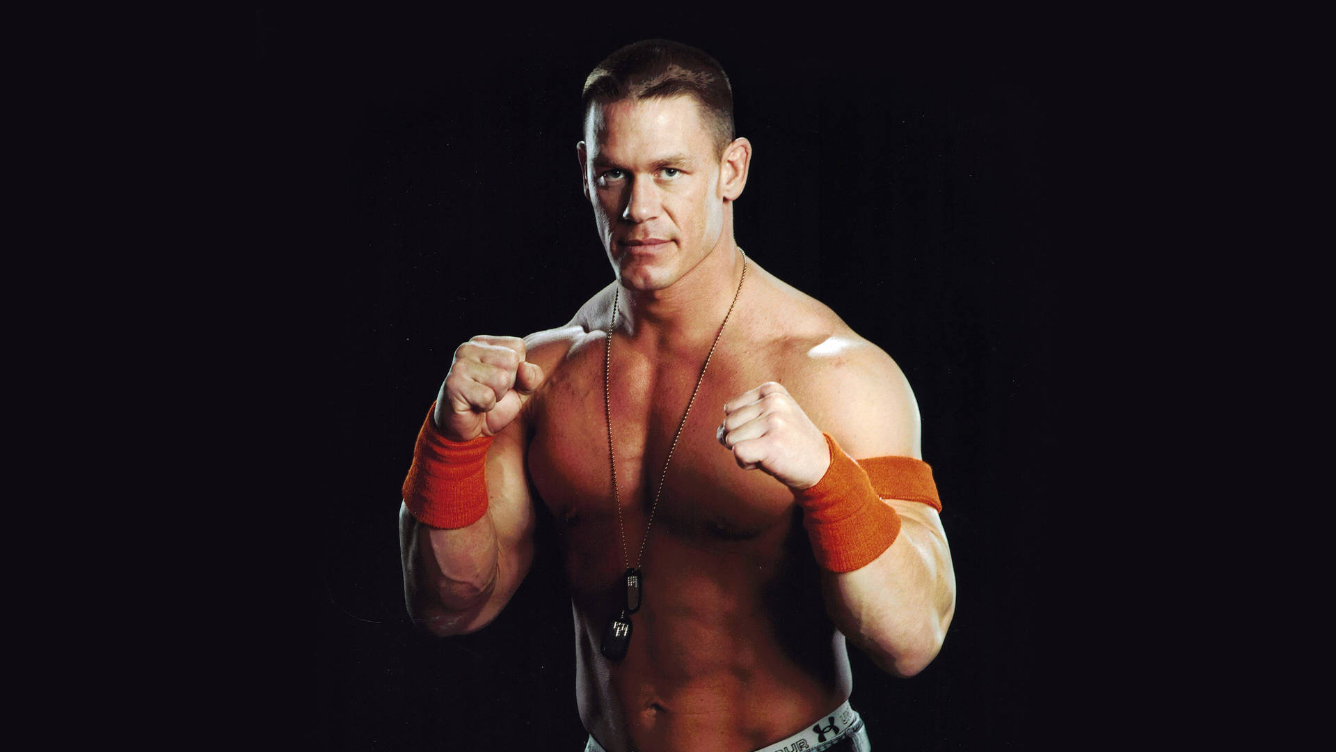 Professional Wrestler John Cena In Black Wallpaper