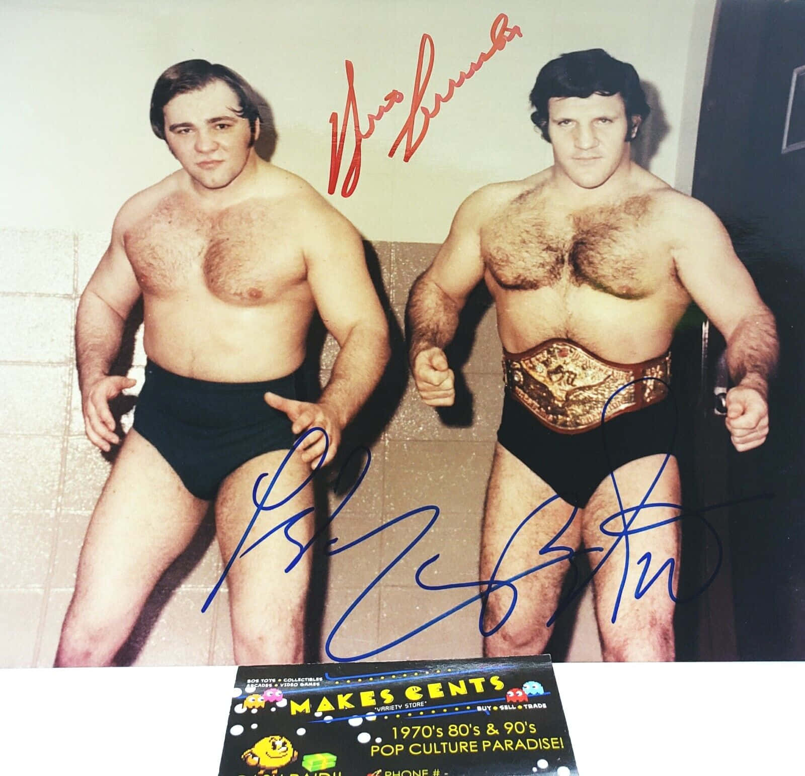 Professional Wrestlers Larry Zbyszko And Bruno Sammartino Wallpaper