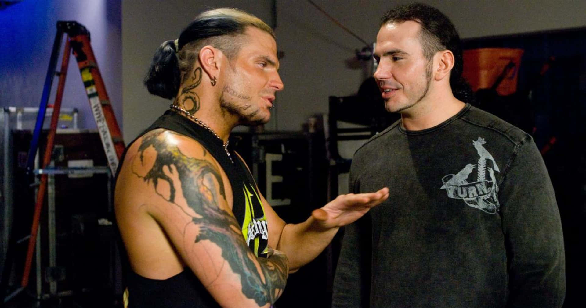 Professional Wrestlers Matt Hardy With Jeff Hardy Background