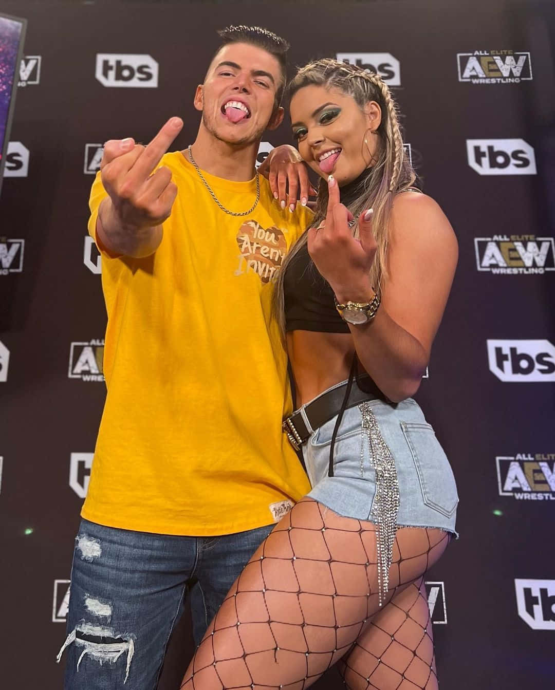 Professional Wrestling Couple Sammy Guevara And Tay Melo Background