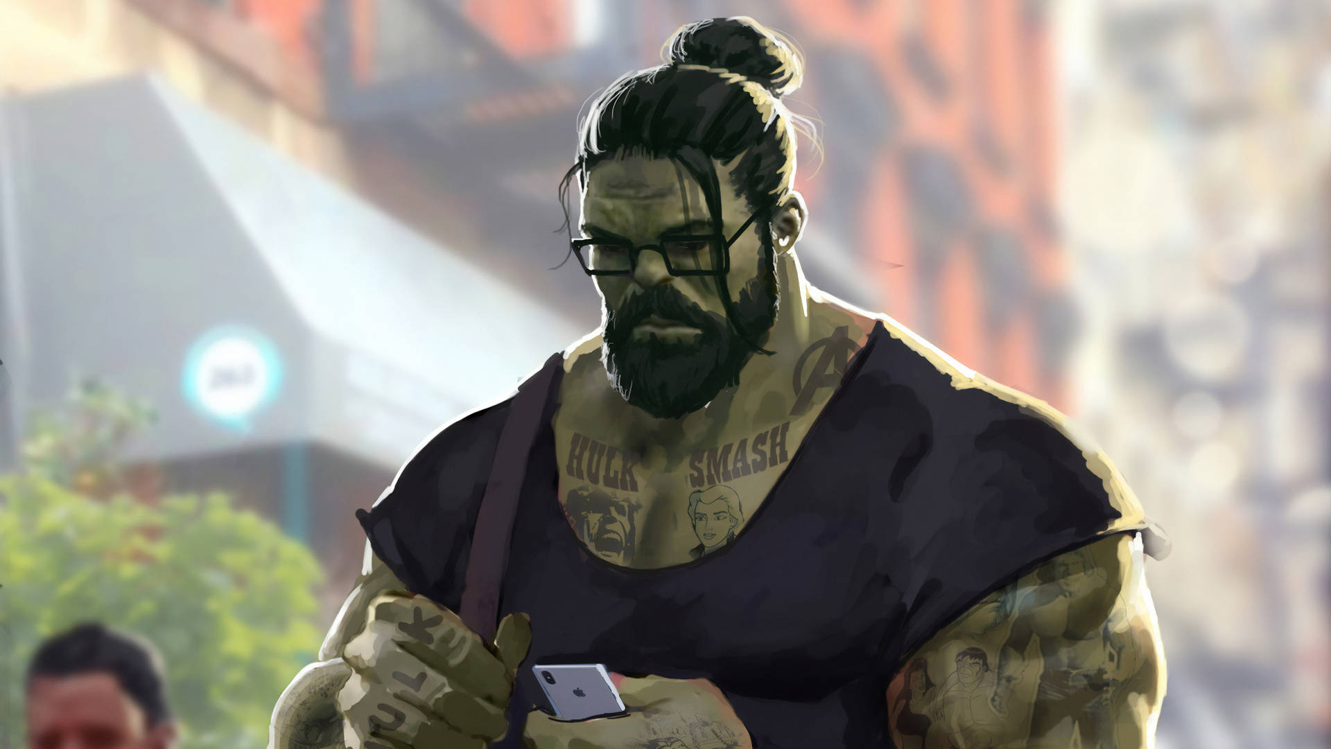 Professor Hulk Man 4k Background