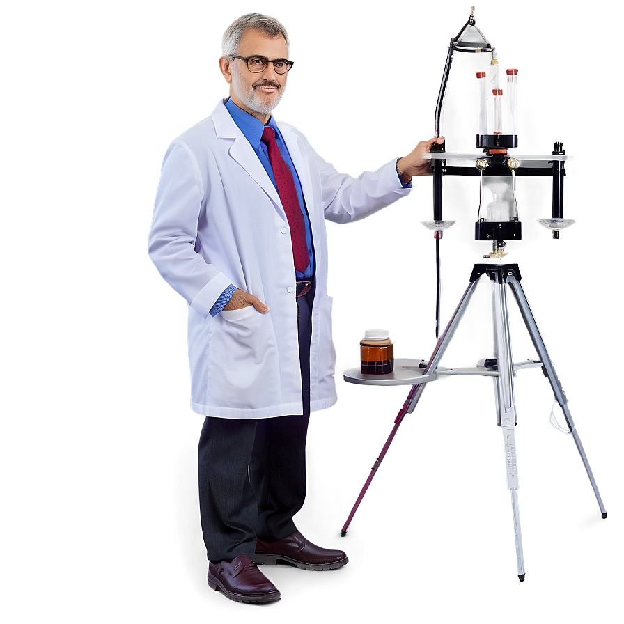 Professor In Science Lab Png Amb9 PNG