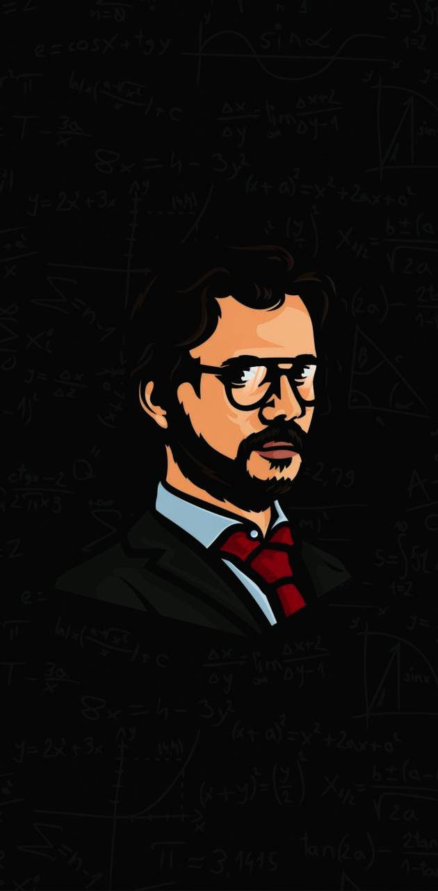 Professor Money Heist 4k Illustration