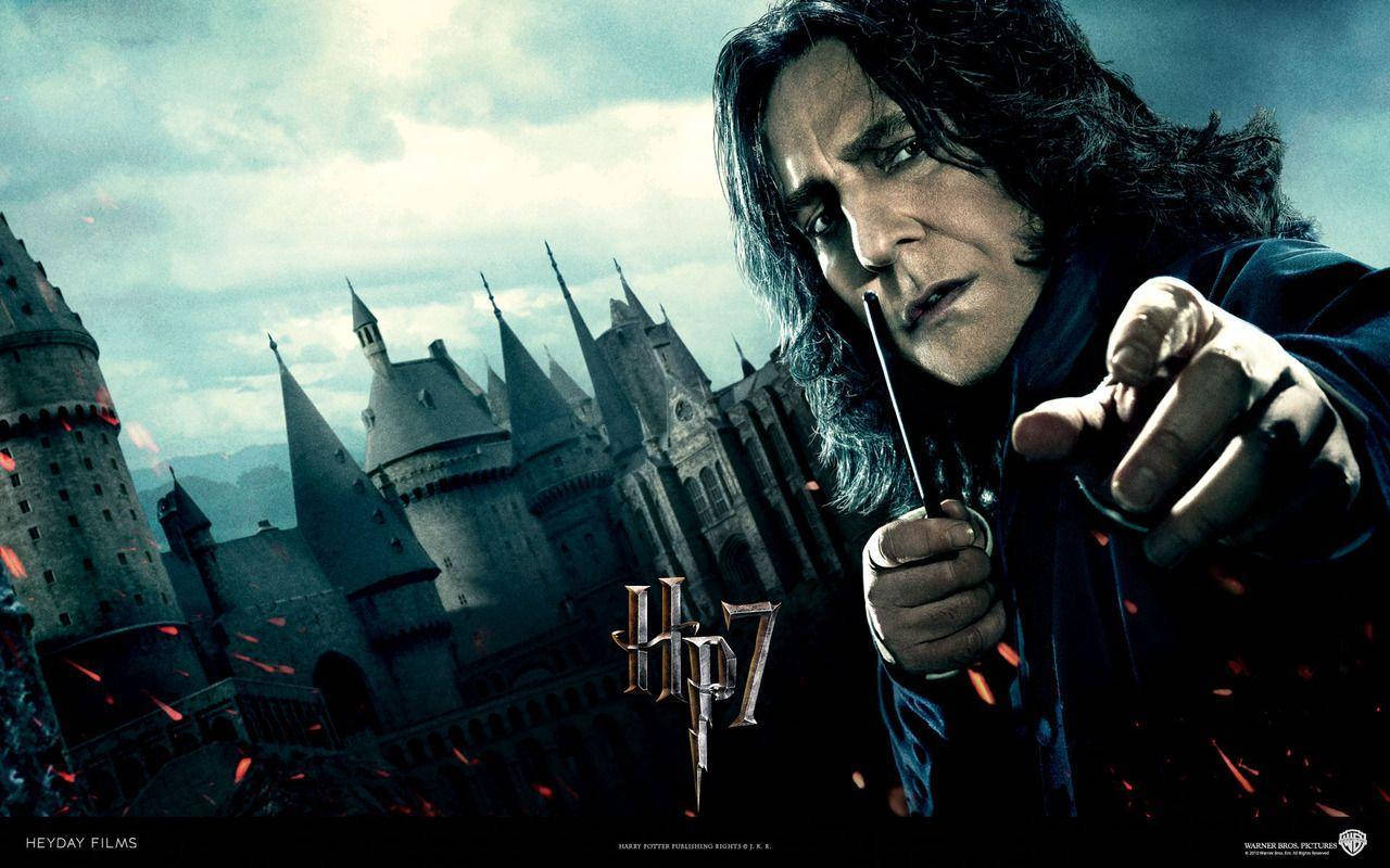 Profesorsnape Señalando A Harry Potter En El Ipad. Fondo de pantalla