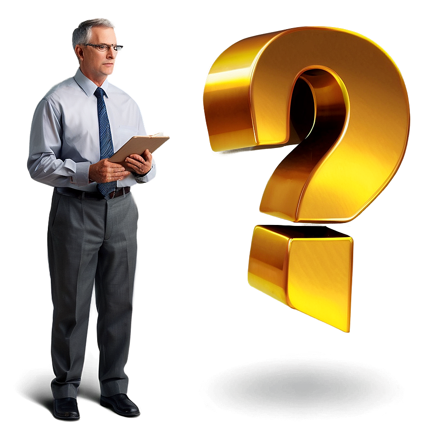 Professor With Question Mark Png 13 PNG