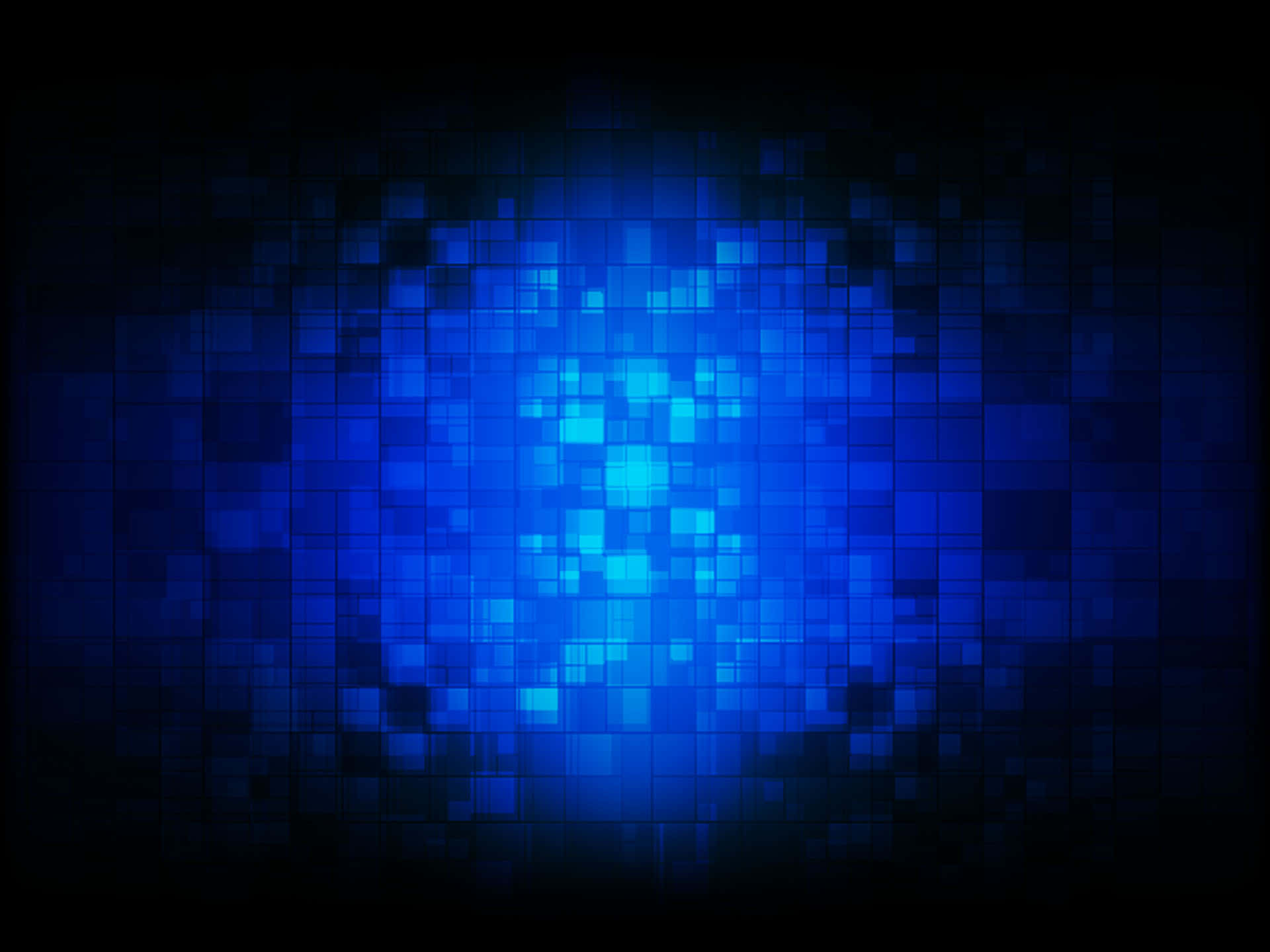 blue squares on a black background