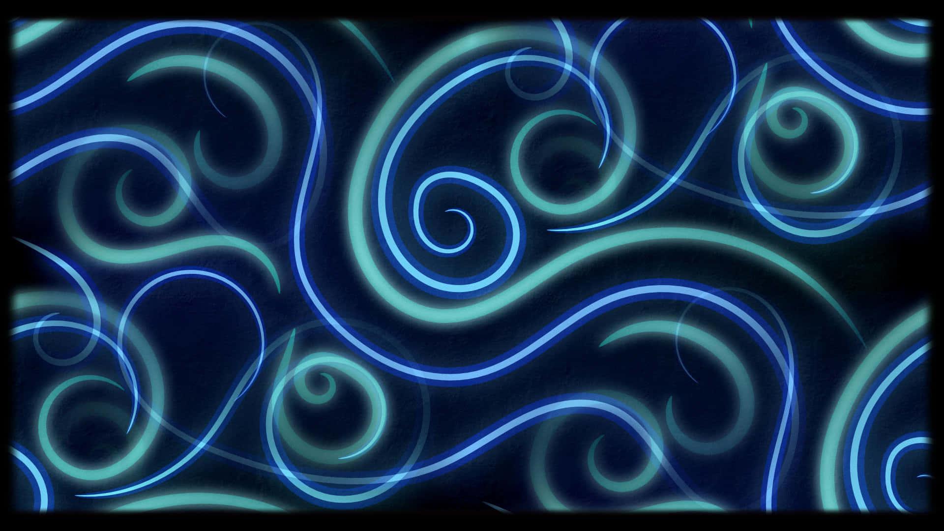 Blue Swirls On A Black Background