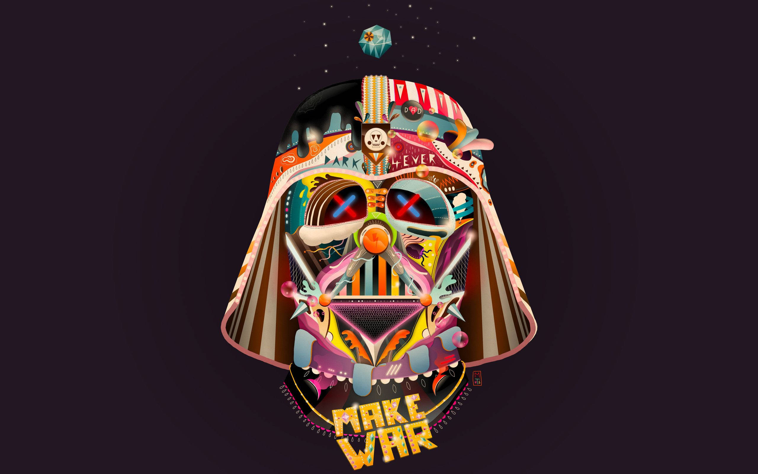 Profile Picture Colorful Darth Vader Background