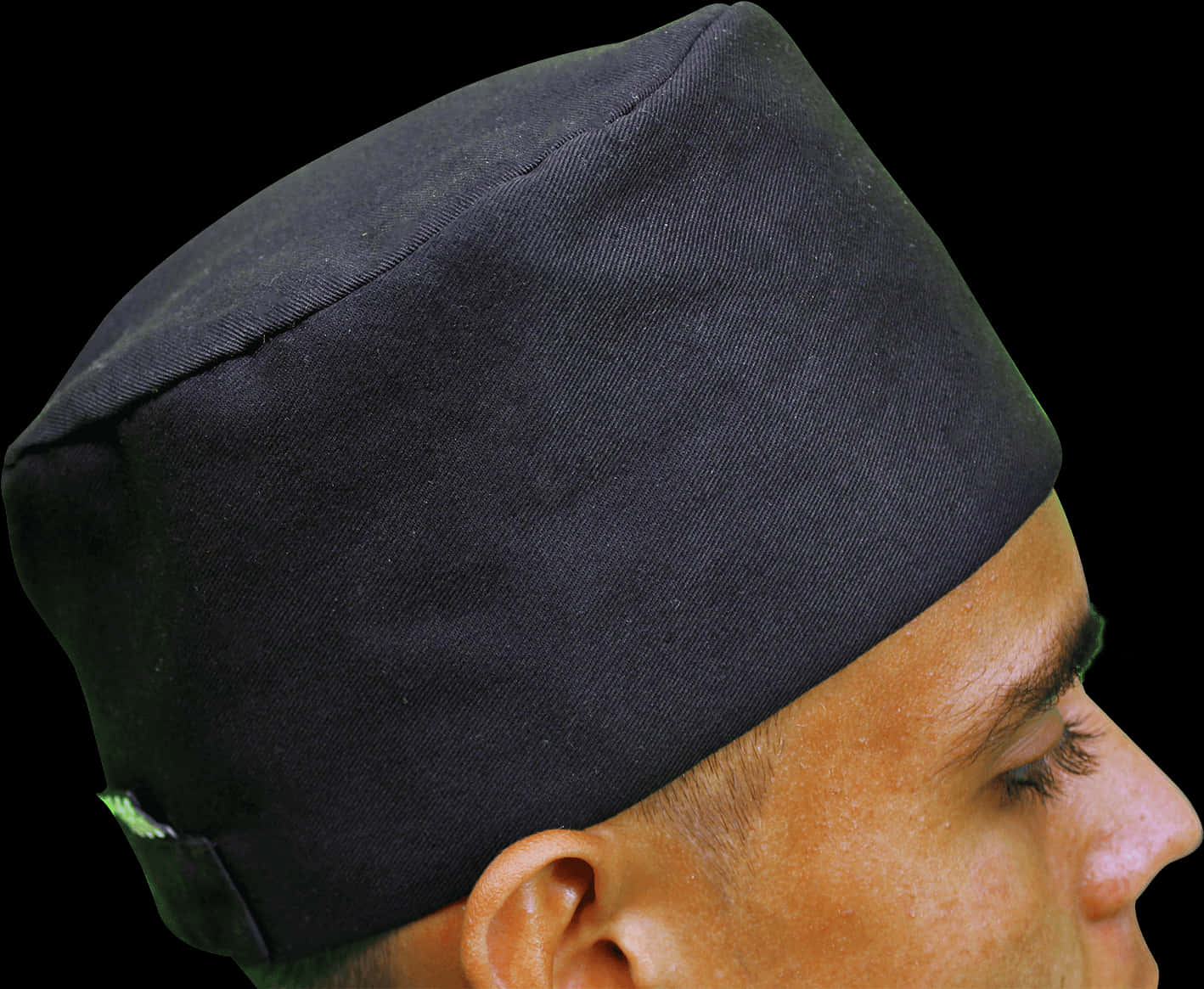 Profile_ View_of_ Chef_with_ Black_ Hat PNG